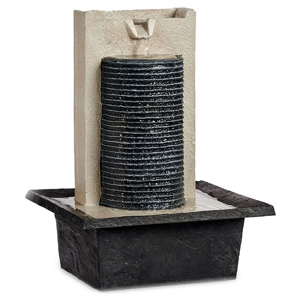 Fountain Gift Decor Black Grey Resin Plastic 1