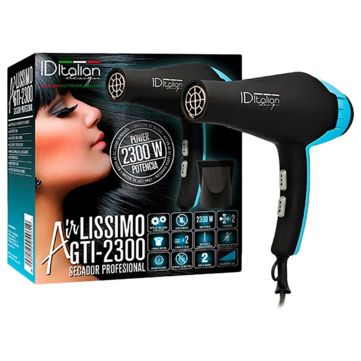 Hairdryer Airlissimo Gti 2300 Id Italian (1 Unit) 1
