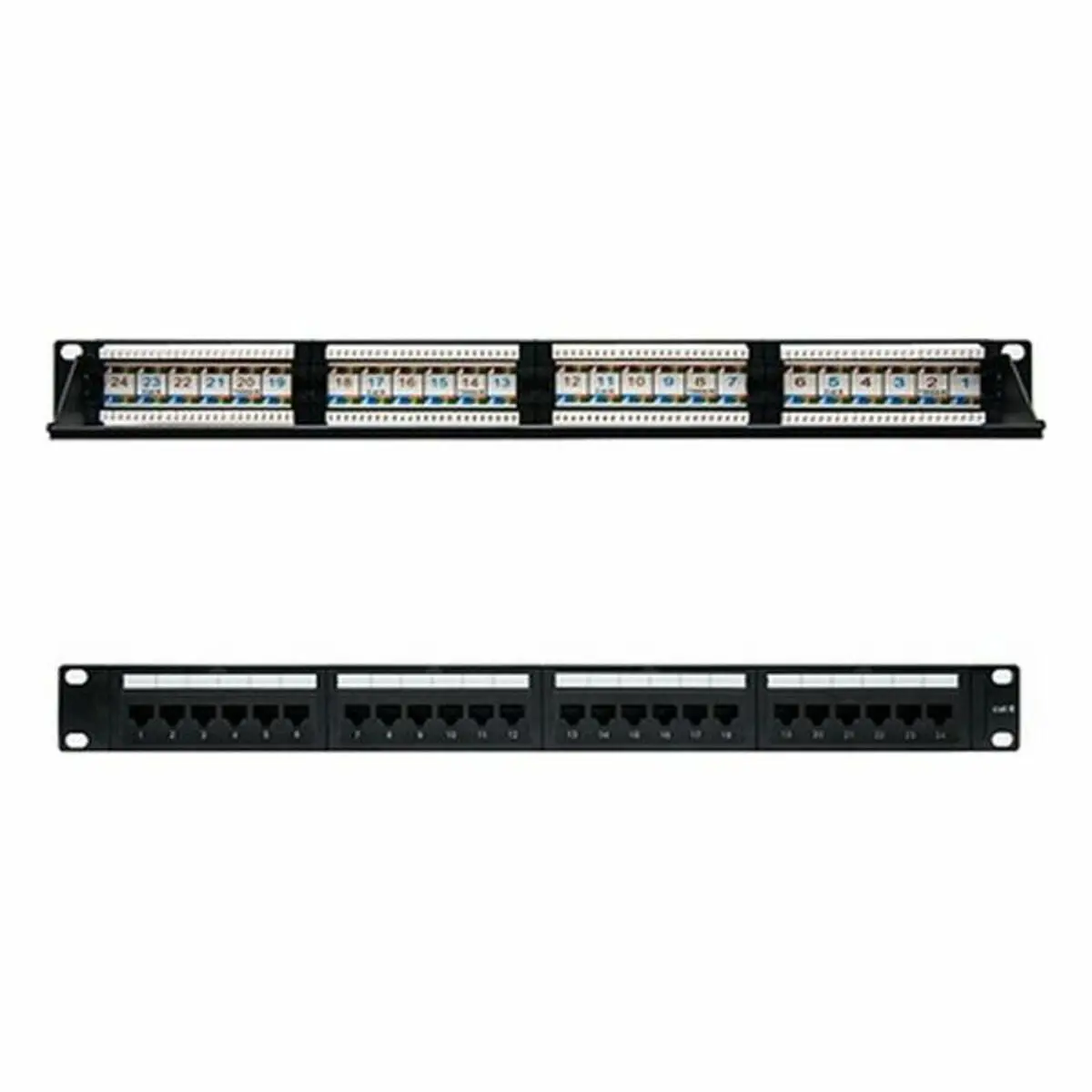 24-Port Utp Category 6 Patch Panel Nanocable 10.21.3124 19" Rj45 1