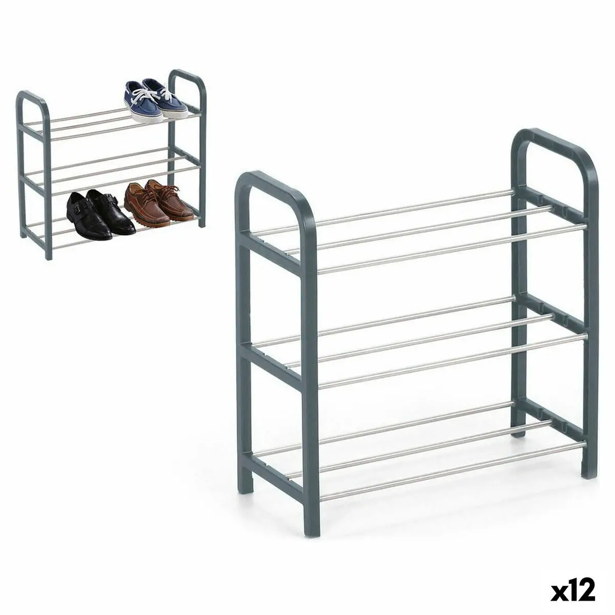 Shoe Rack Confortime Metal 3 Levels 40 X 19 X 44 Cm (40 X 19 X 44 Cm) 1