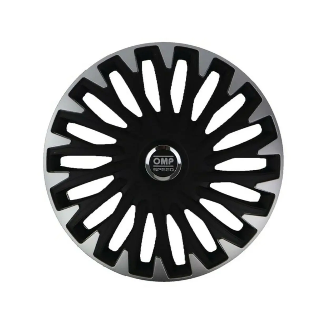 Hubcap Omp Stinger Speed Black Silver 13" (4 Uds) 1