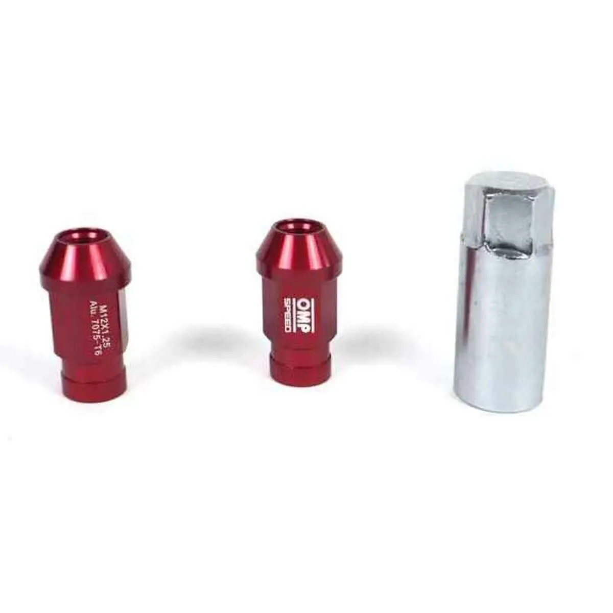 Set Nuts Omp 7075 M12 X 1,25 40 Mm 20 Uds Red 1