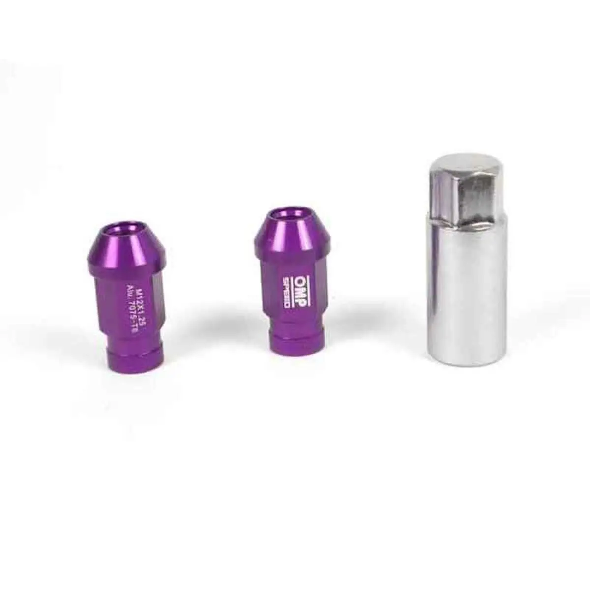 Set Nuts Omp 7075 40 Mm M12 X 1,50 20 Uds Violet 1