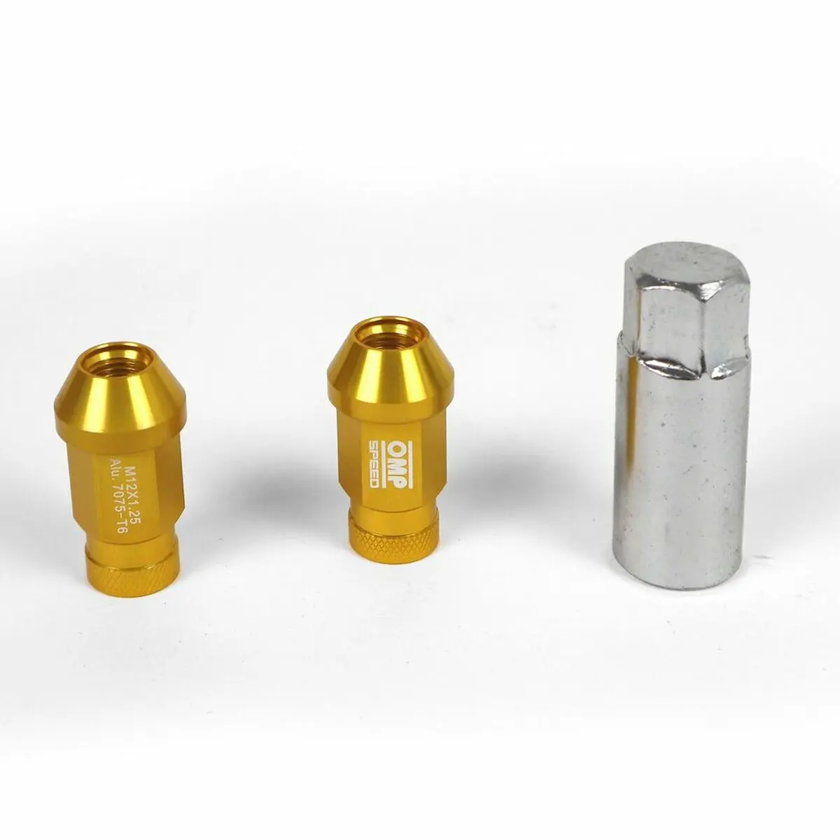 Set Nuts Omp Gold 40 Mm 20 Uds M12 X 1,50 1