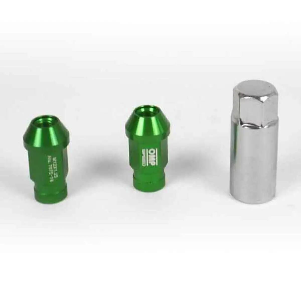 Set Nuts Omp 7075 40 Mm M12 X 1,50 20 Uds Green 1