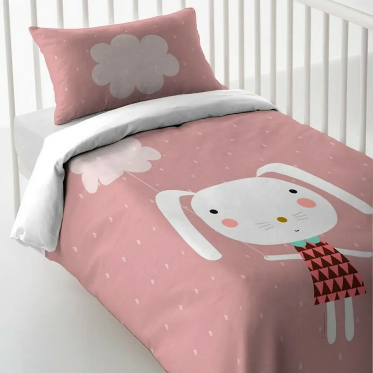 Cot Quilt Cover Haciendo El Indio Rabbit And Cloud 1