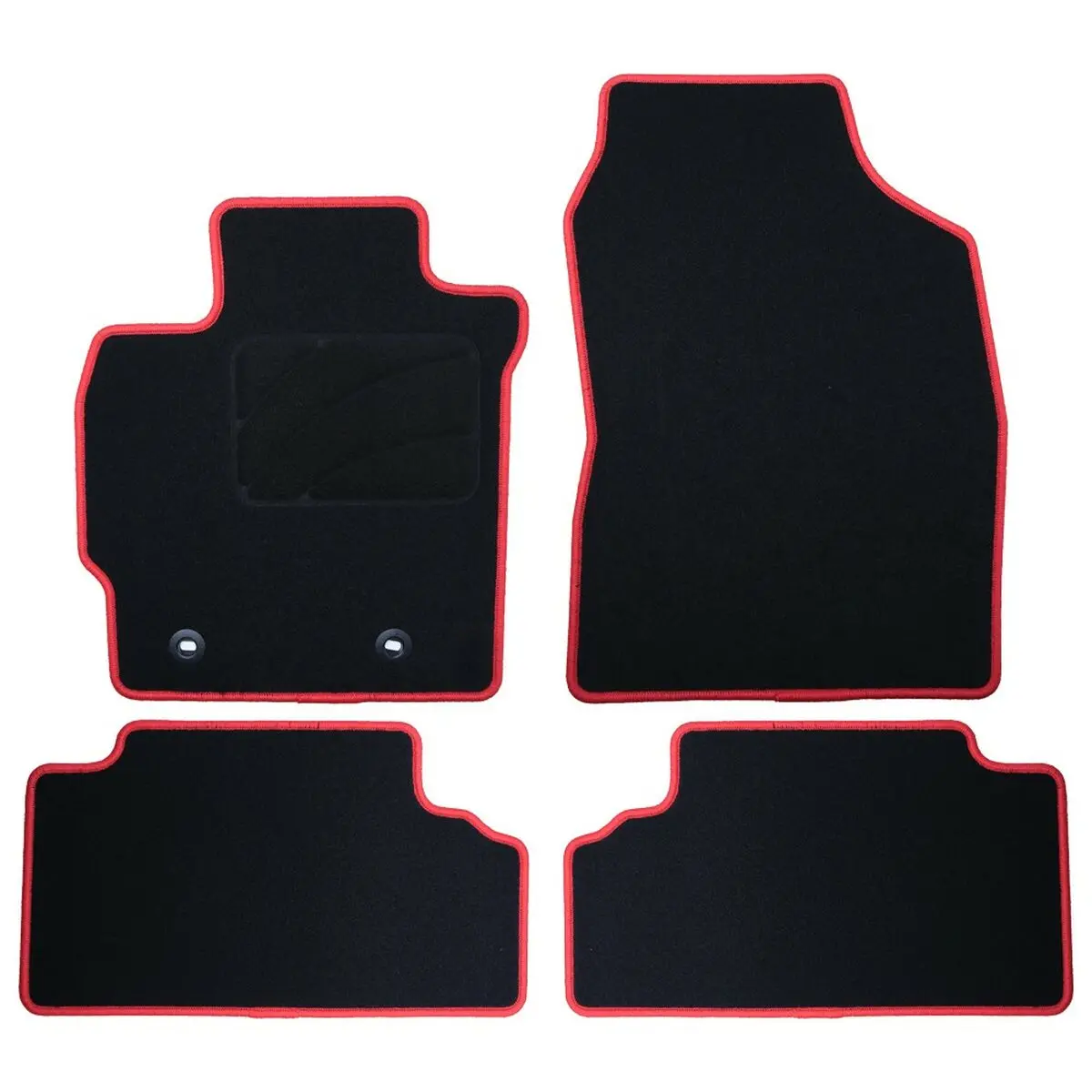 Car Floor Mat Set Occ Motorsport Occty0001rd Black Toyota Auris (2007-2013) 5 Pieces 1