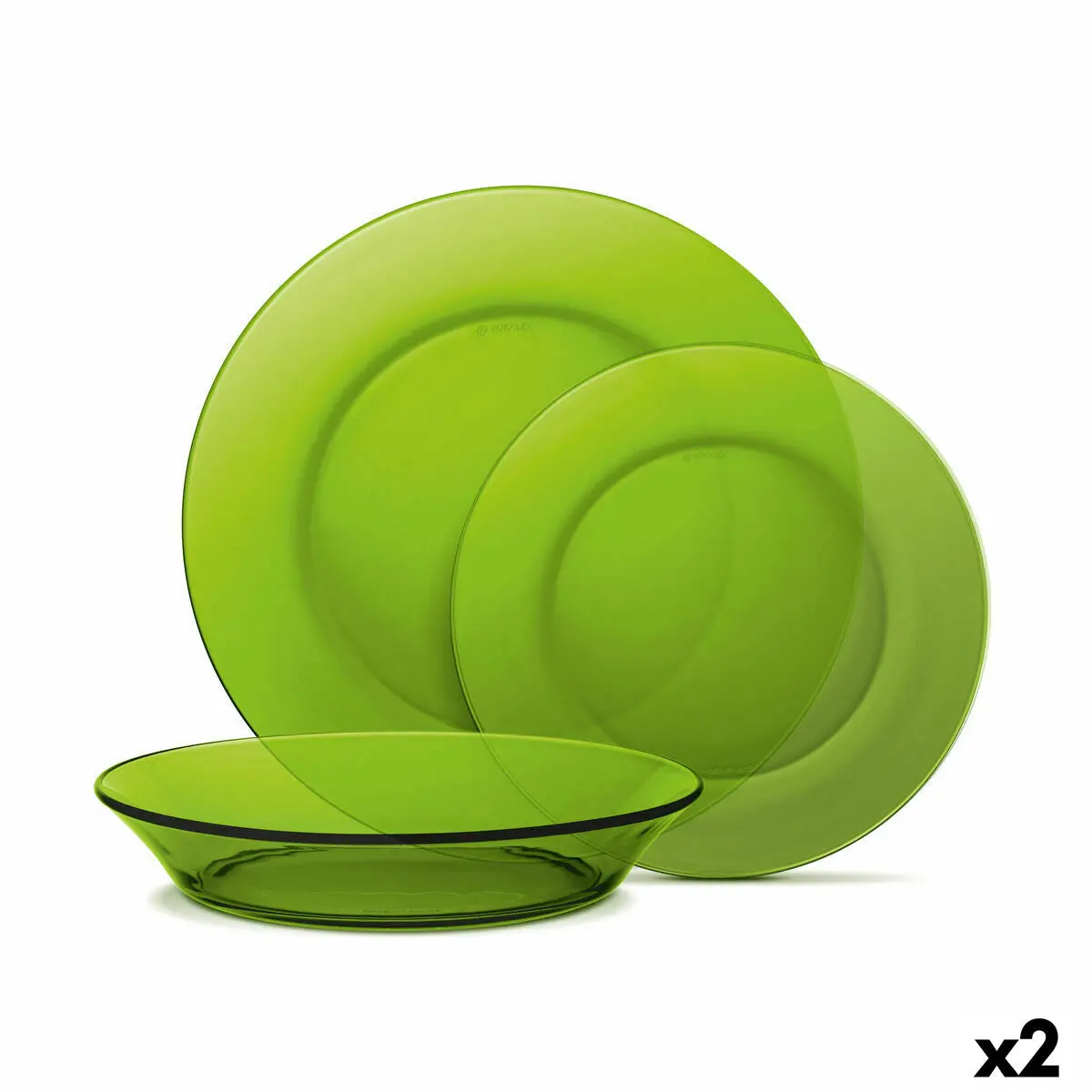Dinnerware Set Duralex Lys 12 Pieces Green (2 Units) 1