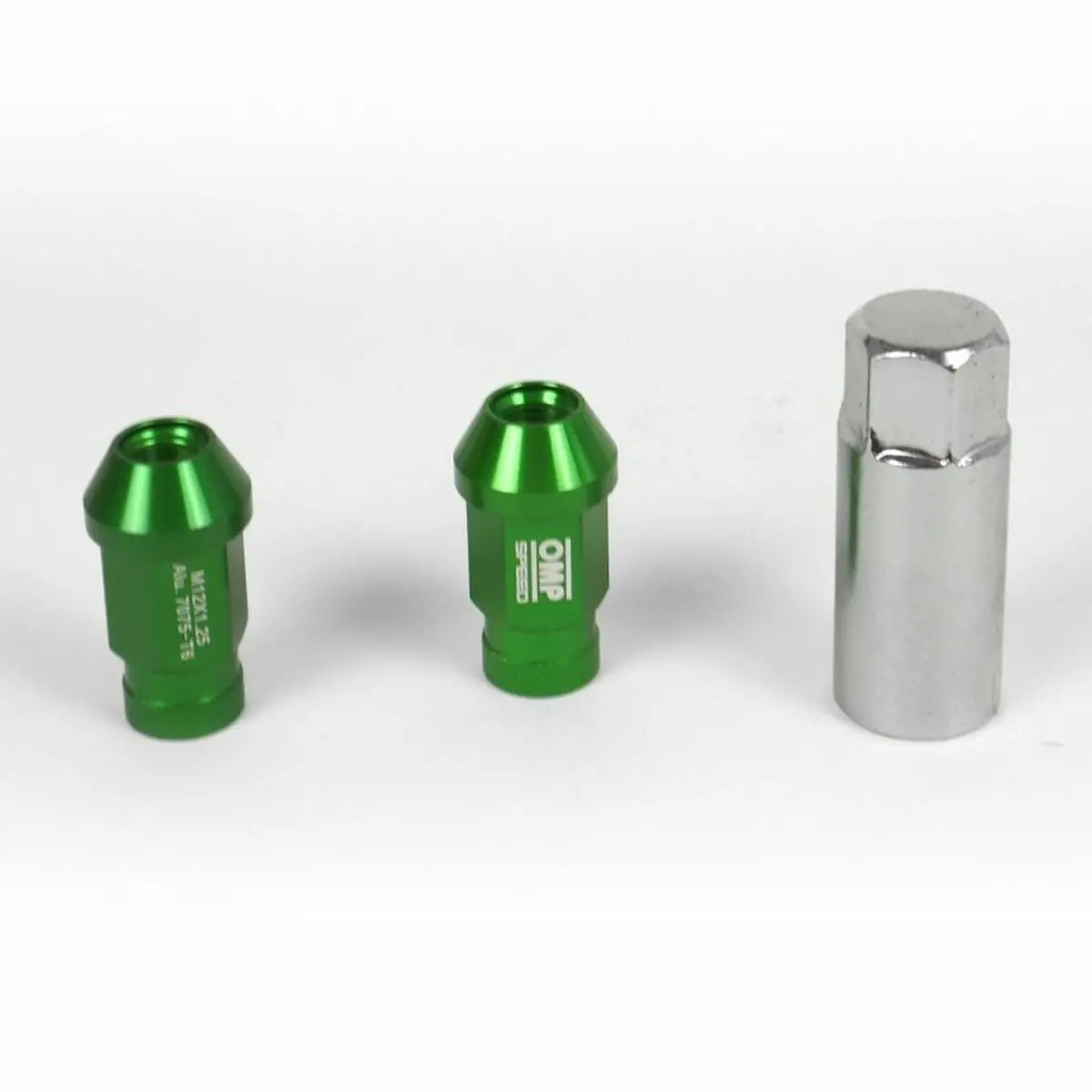 Set Nuts Omp 7075 Green 20 Uds M14 X 1,25 1