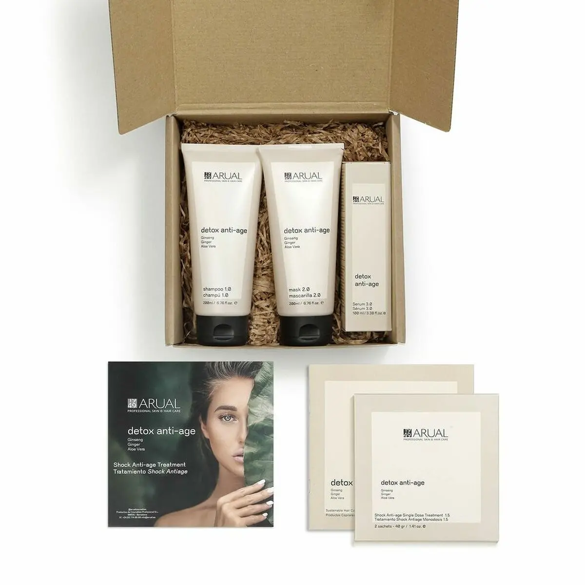 Hair Reconstruction Treatment Detox Anti-Age Arual 4 Pieces 1