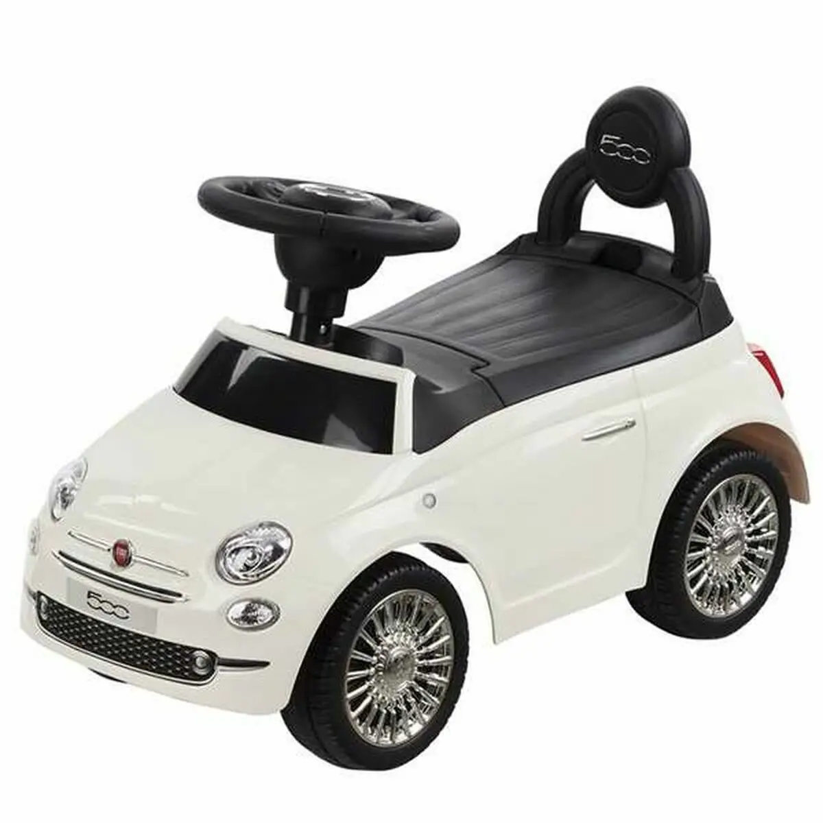 Tricycle Ride On Car Fiat 500 White White 1