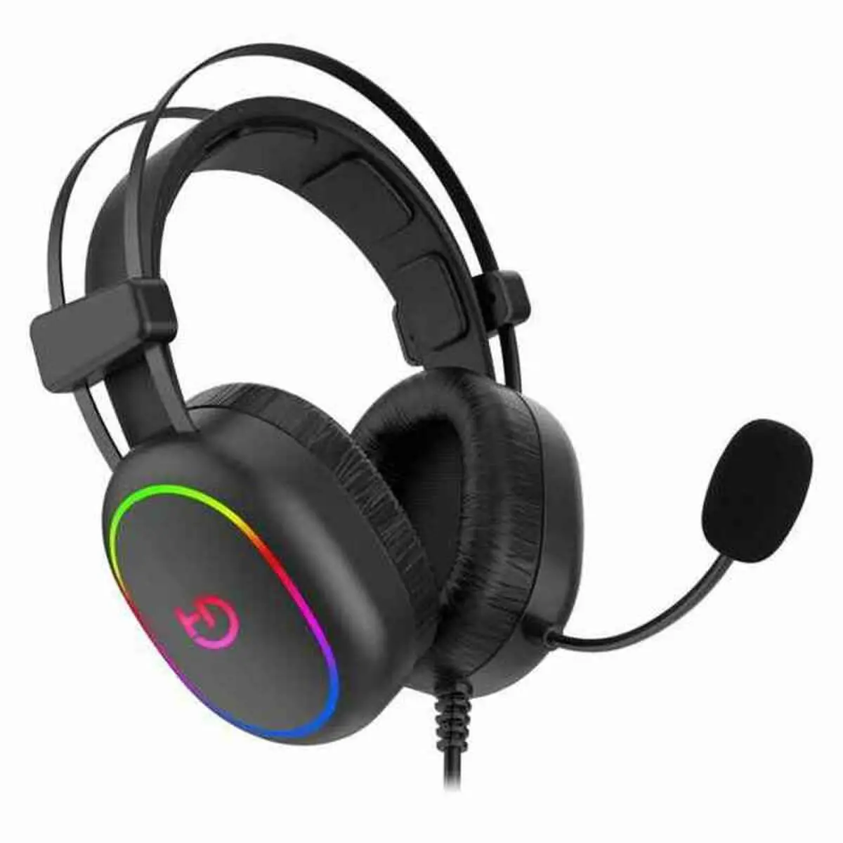 Gaming Earpiece With Microphone Hiditec Ghe010003 Argb Black 1