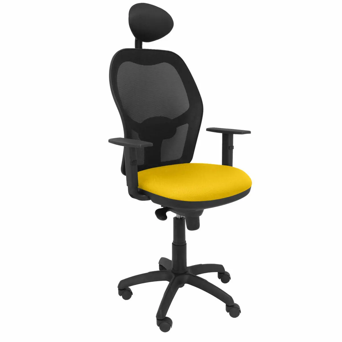 Office Chair With Headrest Jorquera Piqueras Y Crespo Ali100c Yellow 1