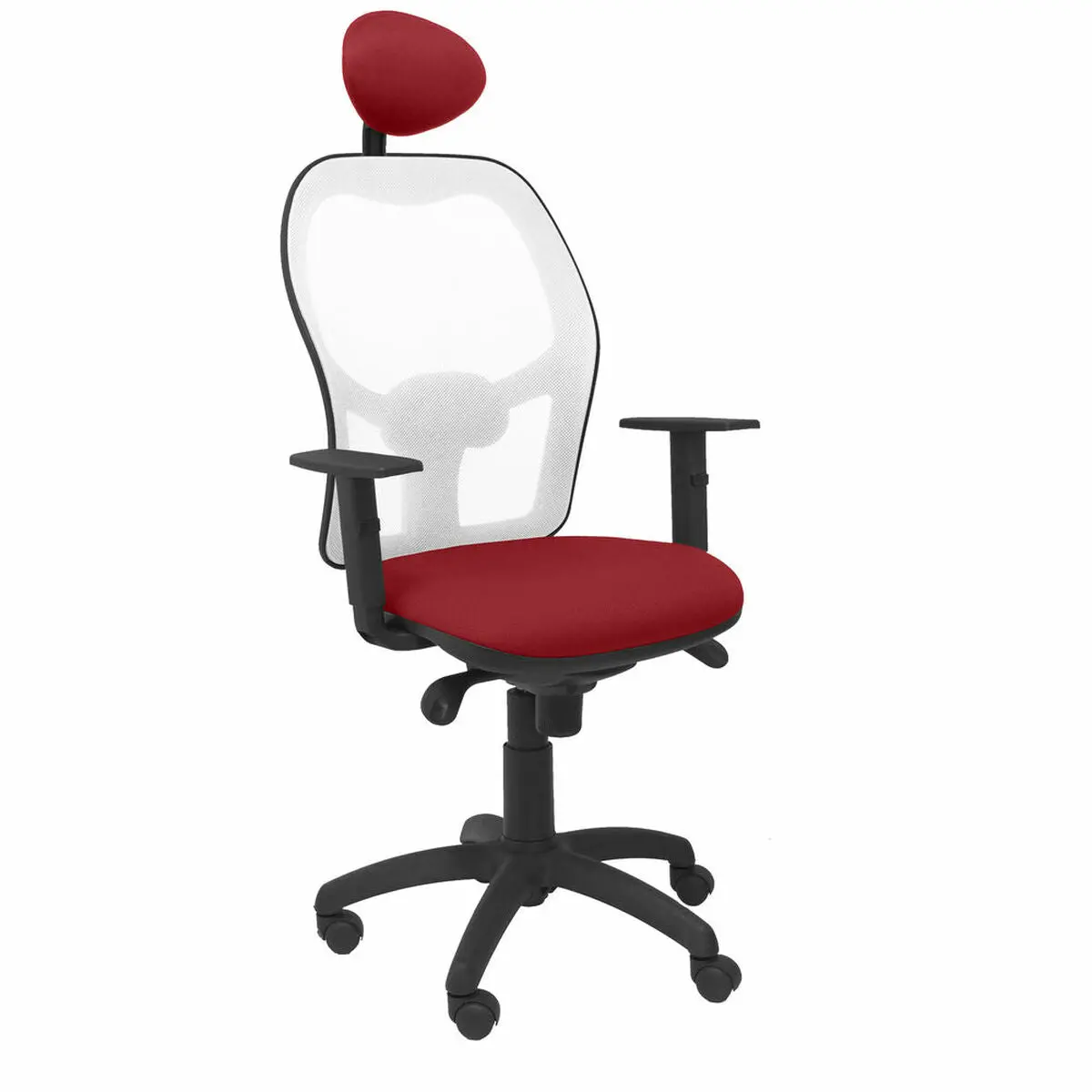 Office Chair With Headrest Jorquera Piqueras Y Crespo Ali933c Red Maroon 1
