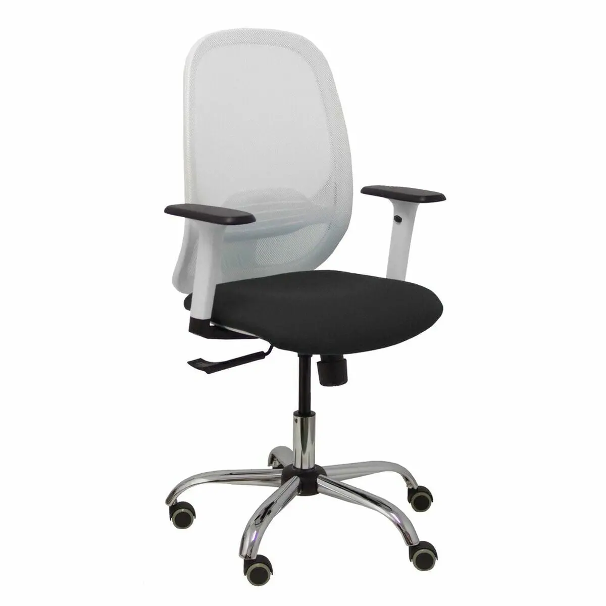Office Chair Piqueras Y Crespo 354Crrp White Black With Armrests 1