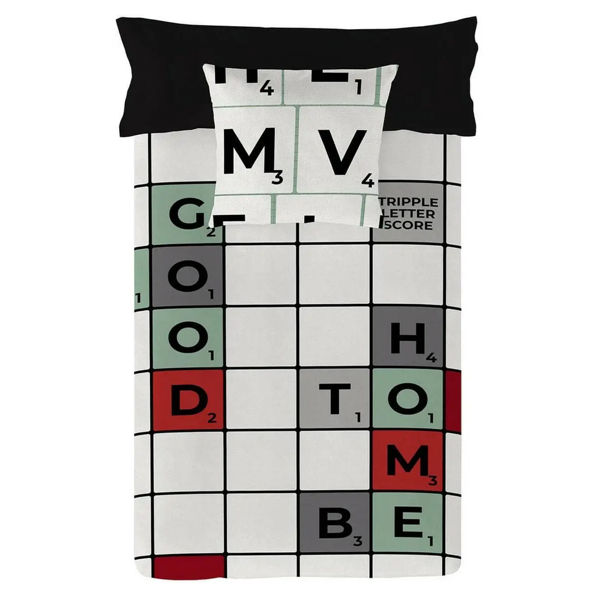 Nordic Cover Naturals Scrabble Super King 260 X 220 Cm 1