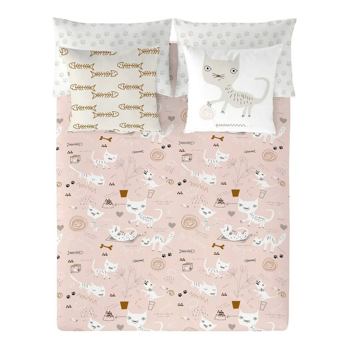 Nordic Cover Panzup Cats King Size (240 X 220 Cm) 1