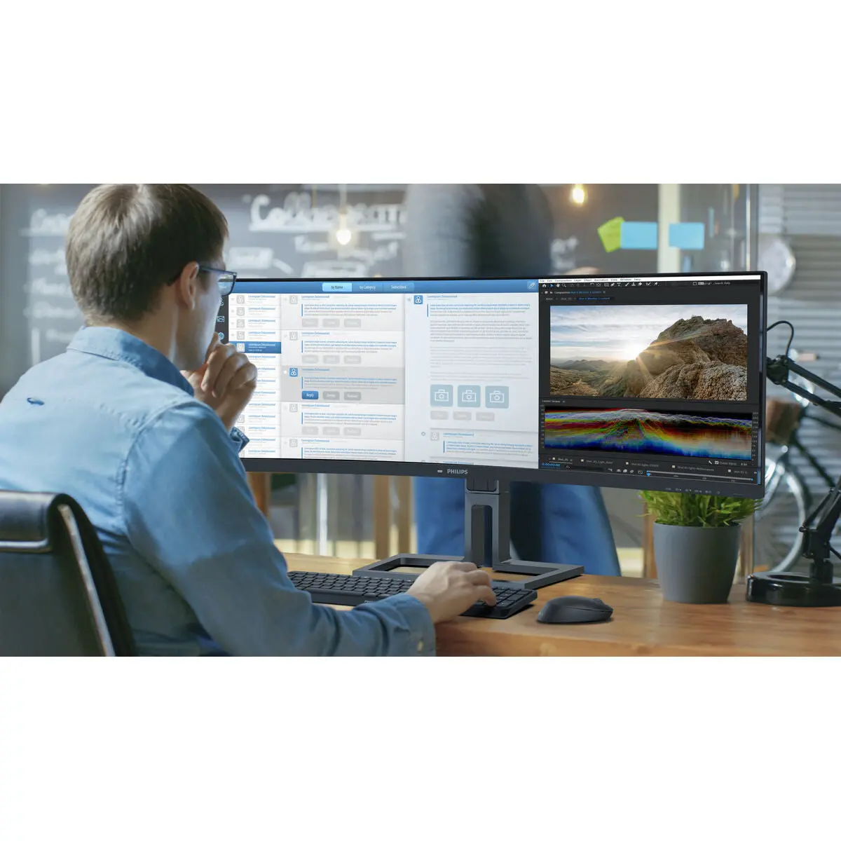 Monitor Philips 45B1u6900c/00 44,5" Lcd Ultrawide Dual Quad Hd 1
