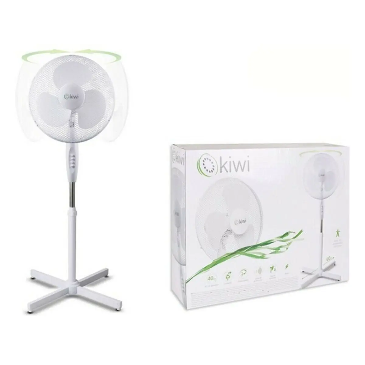 Freestanding Fan Kiwi White 45 W (Ø 40 Cm) 1