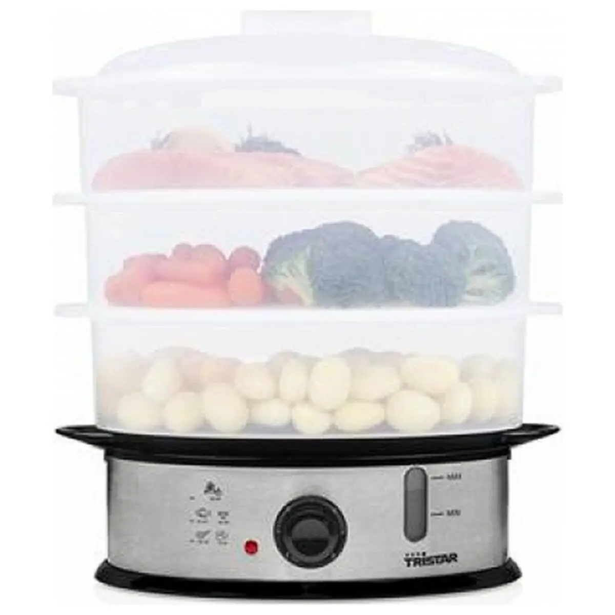 Electric Steam Cooker Tristar Vs-3914 12 L 1200W White Plastic 1200 W 1