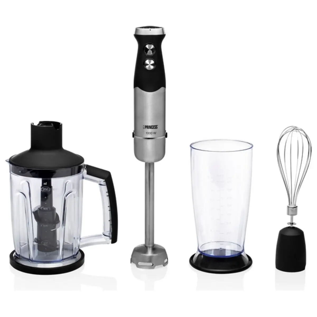 Hand-Held Blender Princess 01.221221.01.001 Black 1000 W 1