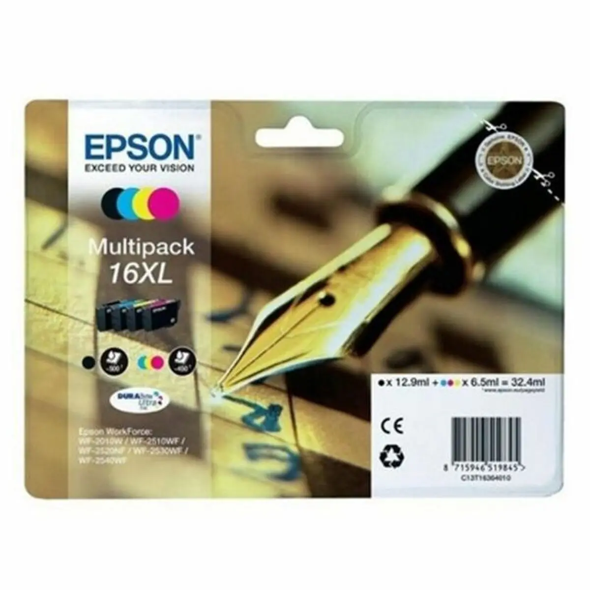 Compatible Ink Cartridge Epson T16xl Black Cyan Magenta Yellow 1