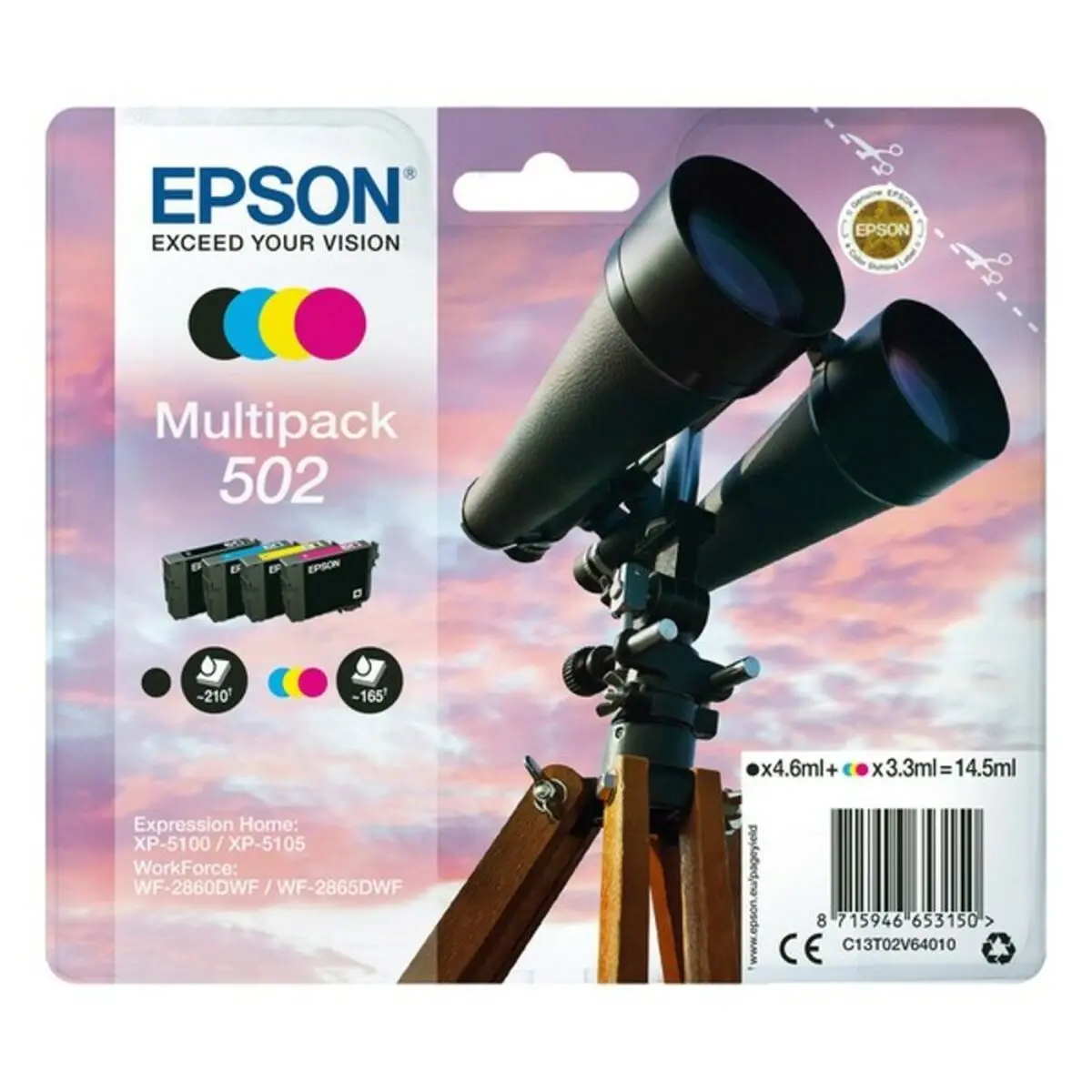 Compatible Ink Cartridge Epson 502 Multipack 14,5 Ml Yellow Black Cyan Magenta Yes 1