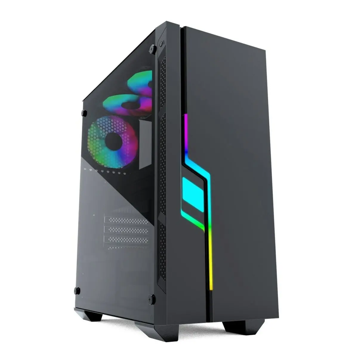 Atx Semi-Tower Box Gembird Ccc-Fc-2000 Black Multicolour 1