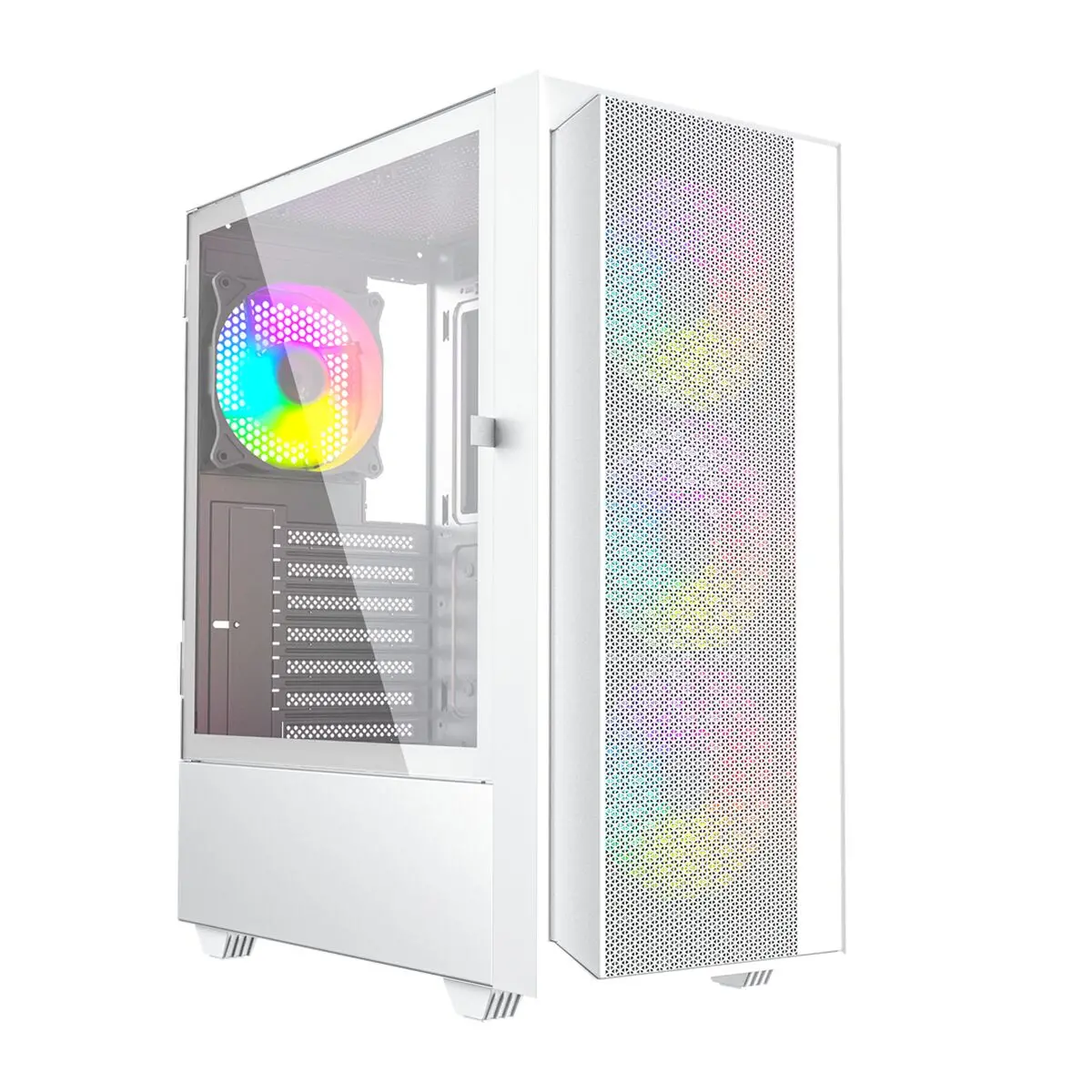 Atx Semi-Tower Box Gembird Fornax 4000W Argb White Multicolour 1