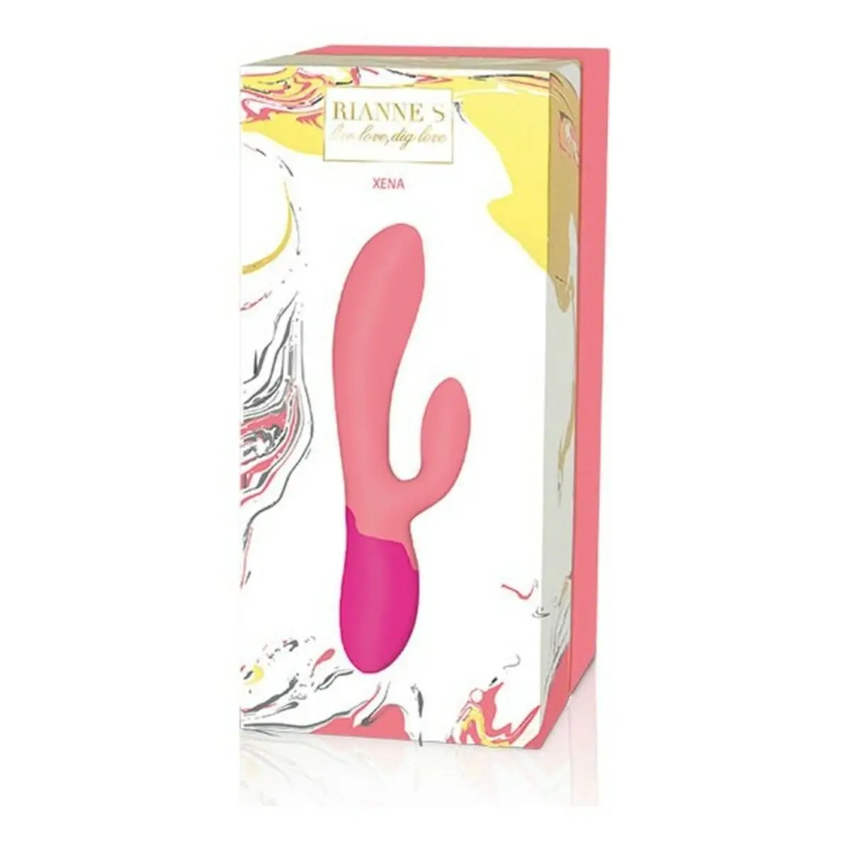 Dual Stimulation Vibe Rianne S Essentials Xena Rabbit Coral Pink 2