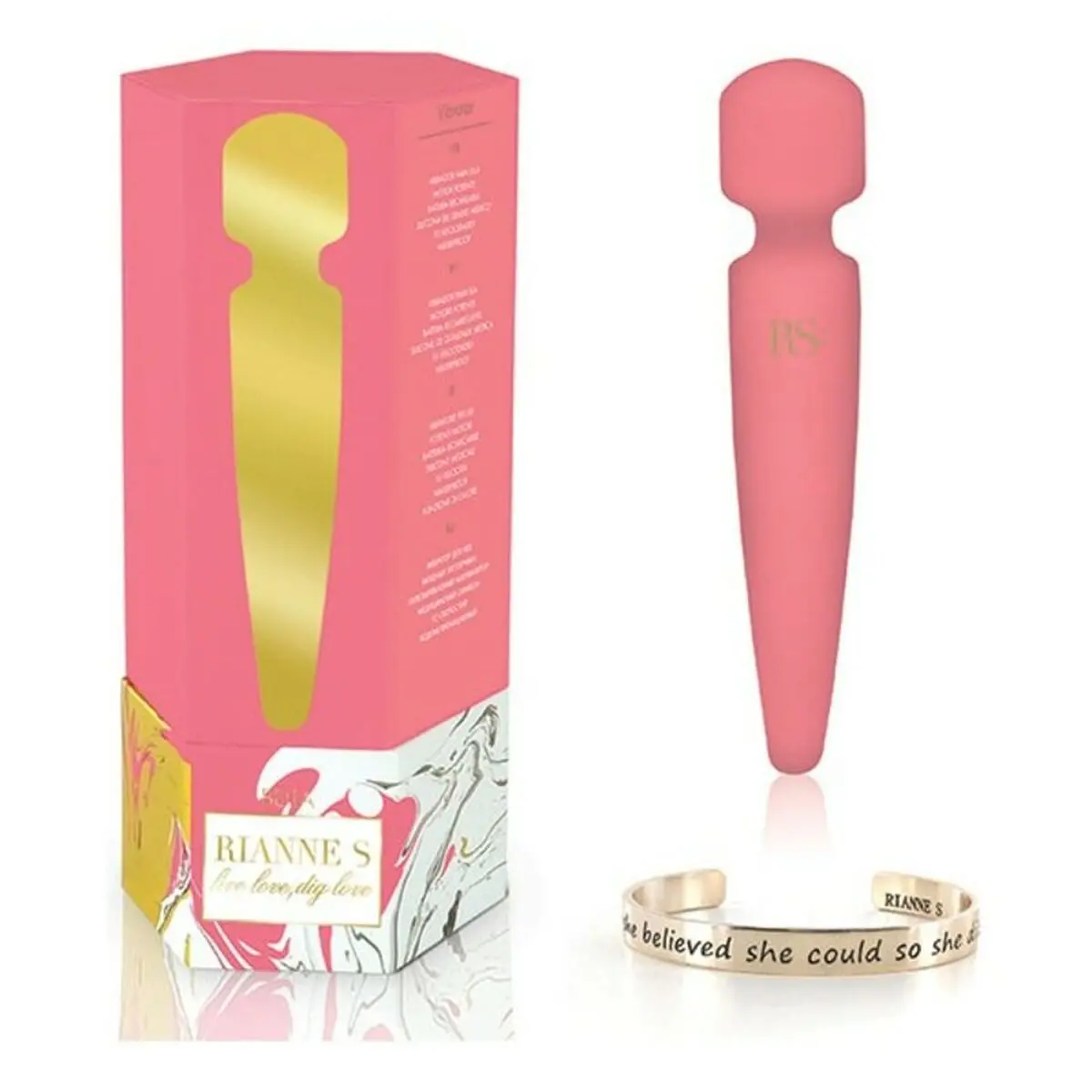 Essentials Bella Mini Body Wand Coral Rianne S E26366 Pink Coral 1