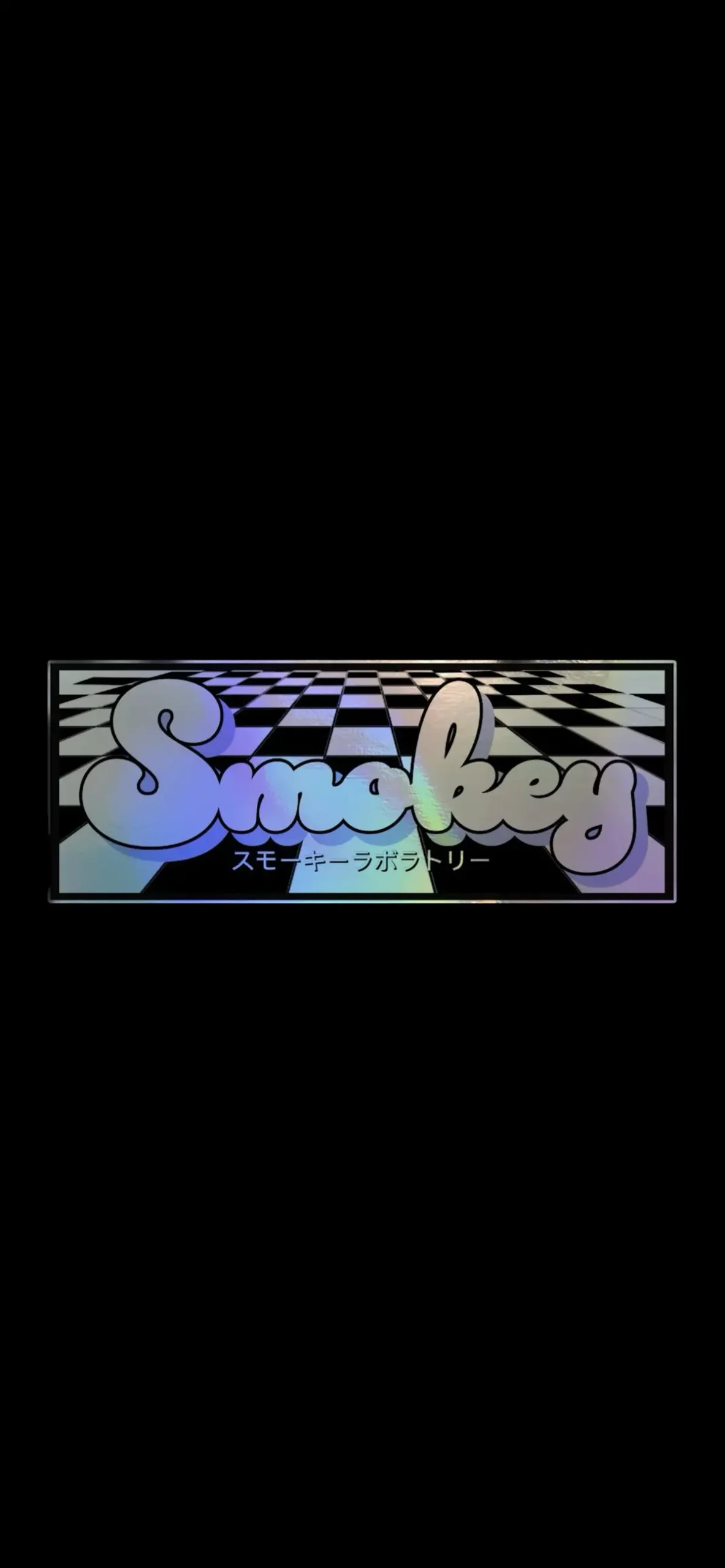 New Holographic Checkered Smokey Sticker 1
