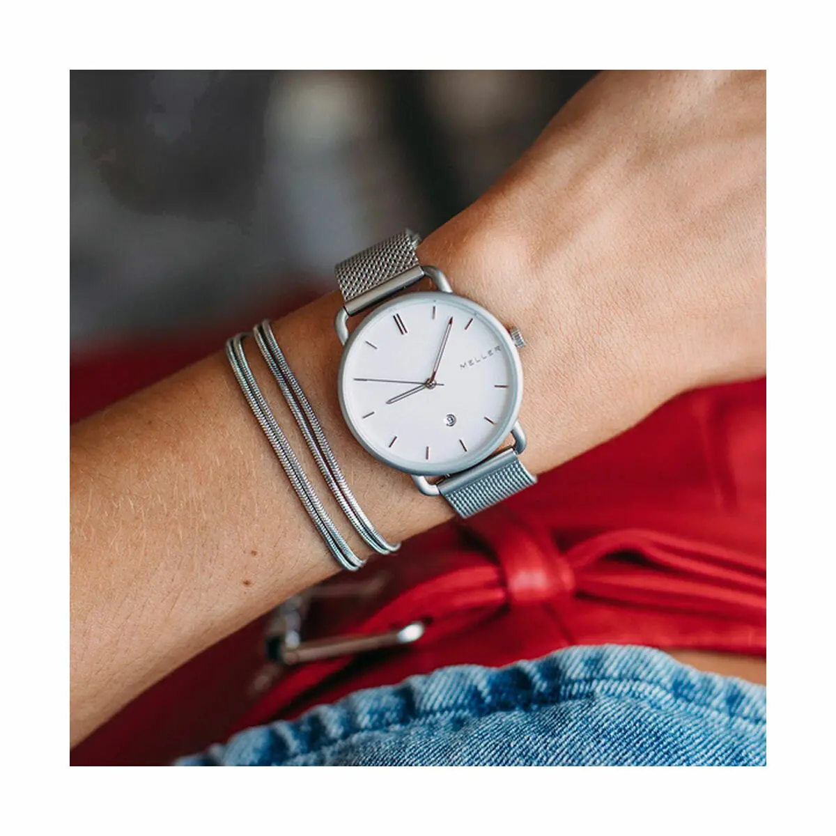 Ladies' Watch Meller W3p-2Silver (Ø 34 Mm) 1