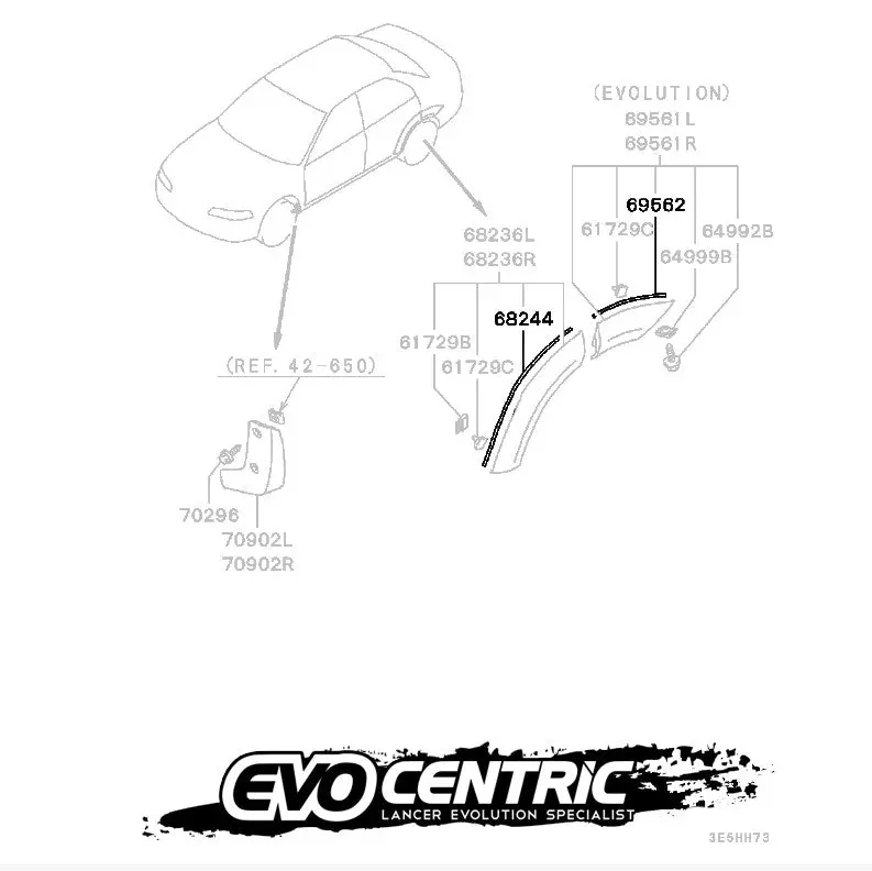 Rear Over Fender Flare Seal Kit Silver - Cp9a 1