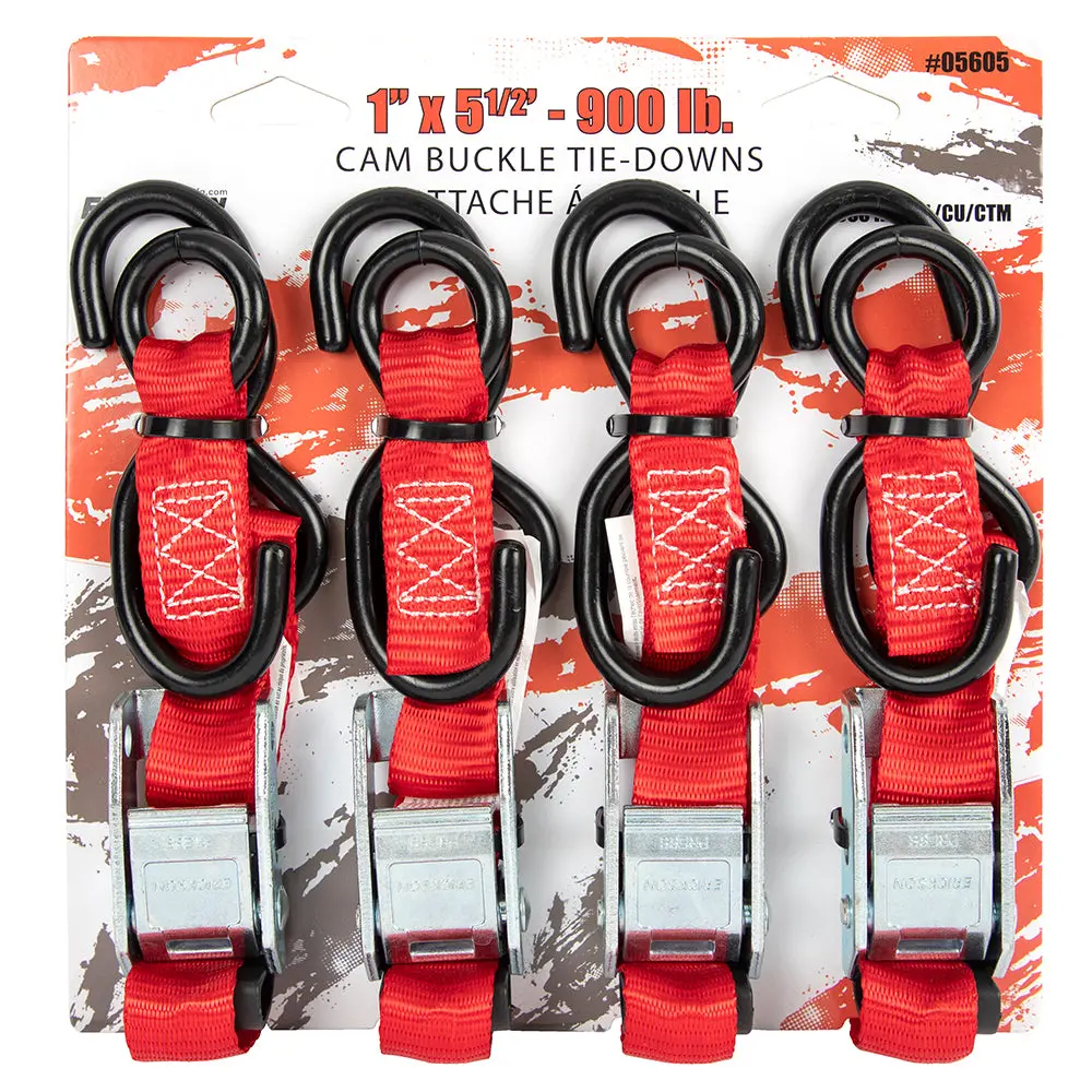 1″ X 5 1/2′ – 900 Lb. Cam Buckle Tie-Downs 1
