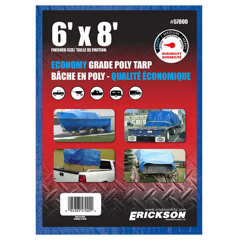 10'X12' Blue Economy Poly Tarp 1