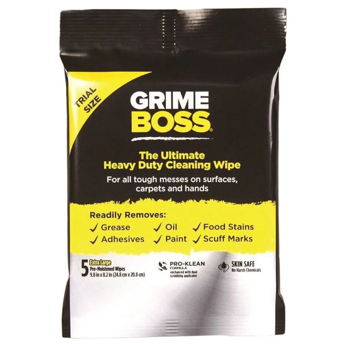Grime Boss Wipes - 5Ct, 30Ct, 60Ct 1