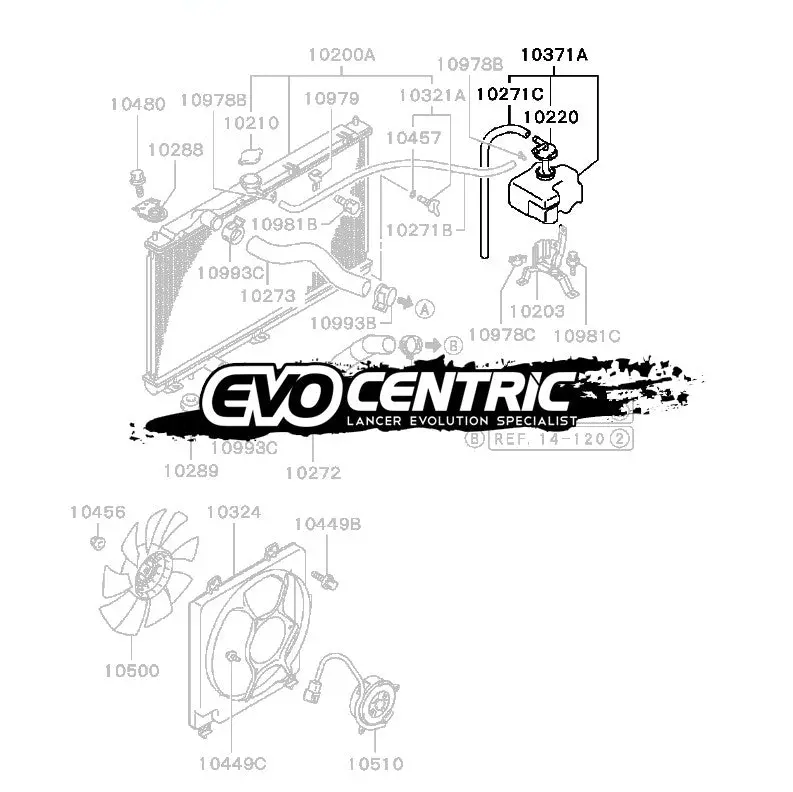 New Genuine Mitsubishi Lancer Evolution Radiator Coolant Overflow Reservoir Tank- Cn9a Cp9a 1
