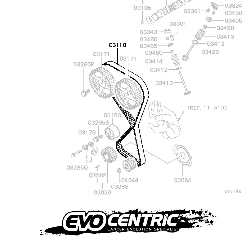 Camshaft Timing Belt 4G63 - 4-9 Cn9a Cp9a Ct9a 1
