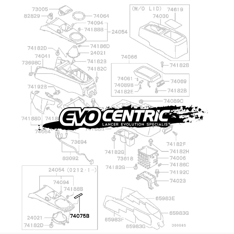 Genuine New Mitsubishi Evolution Lancer Ct9a Ct9w Mr Floor Console Plate - 8011A251 1