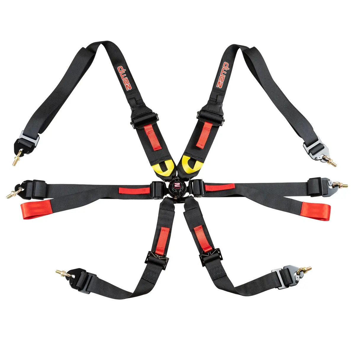Zamp Fia 8853-2016 3"/2" 6-Point Pull Down(Out) Seat Harness 1