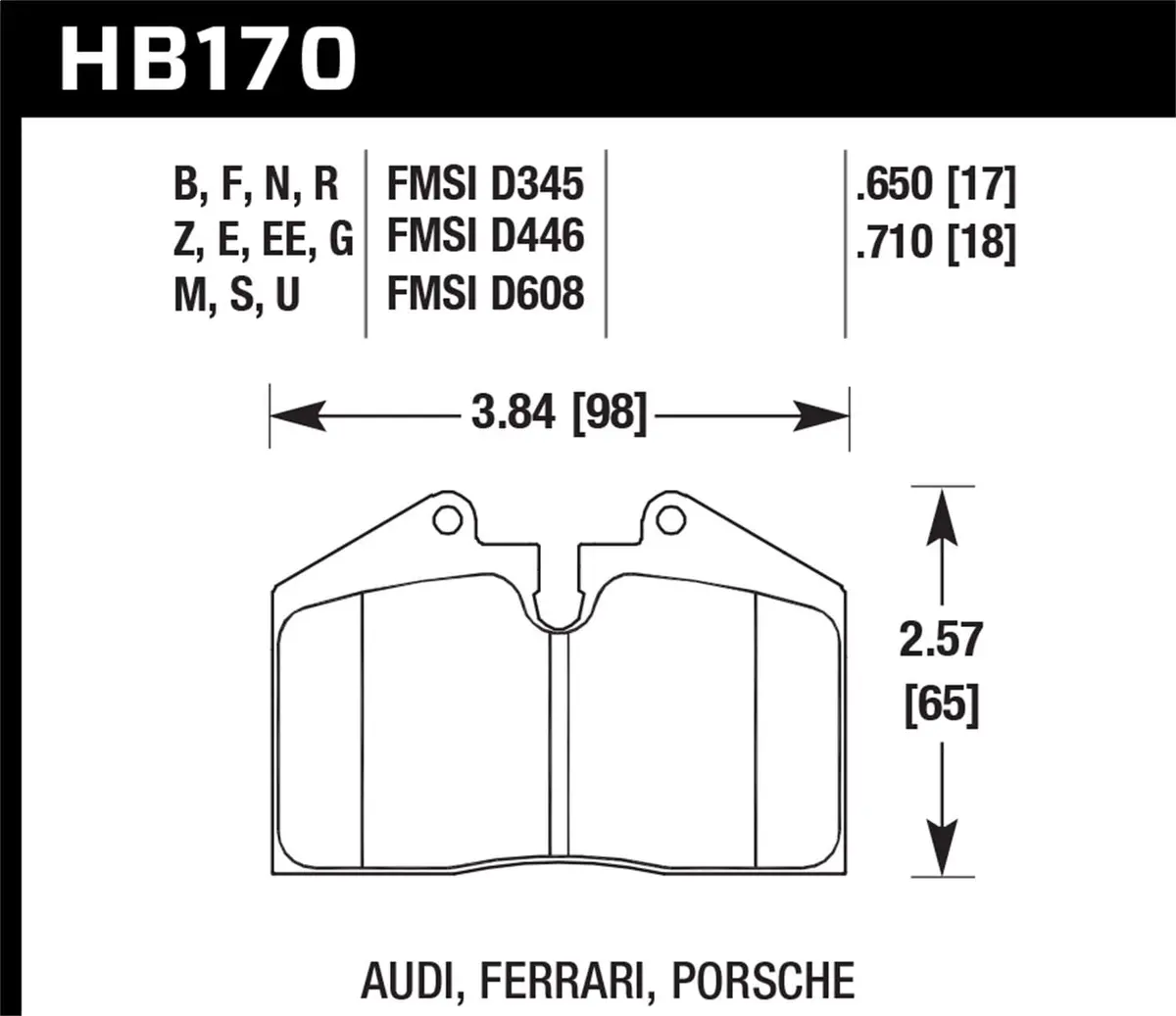 Hawk Dtc-70 Brake Pad - Front (Hb170u.650) 1