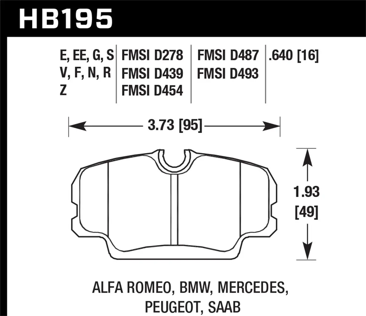 Hawk Brake Pad Hb195u.640 1