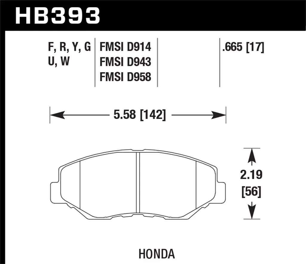Hawk Brake Pad Hb393n.665 1