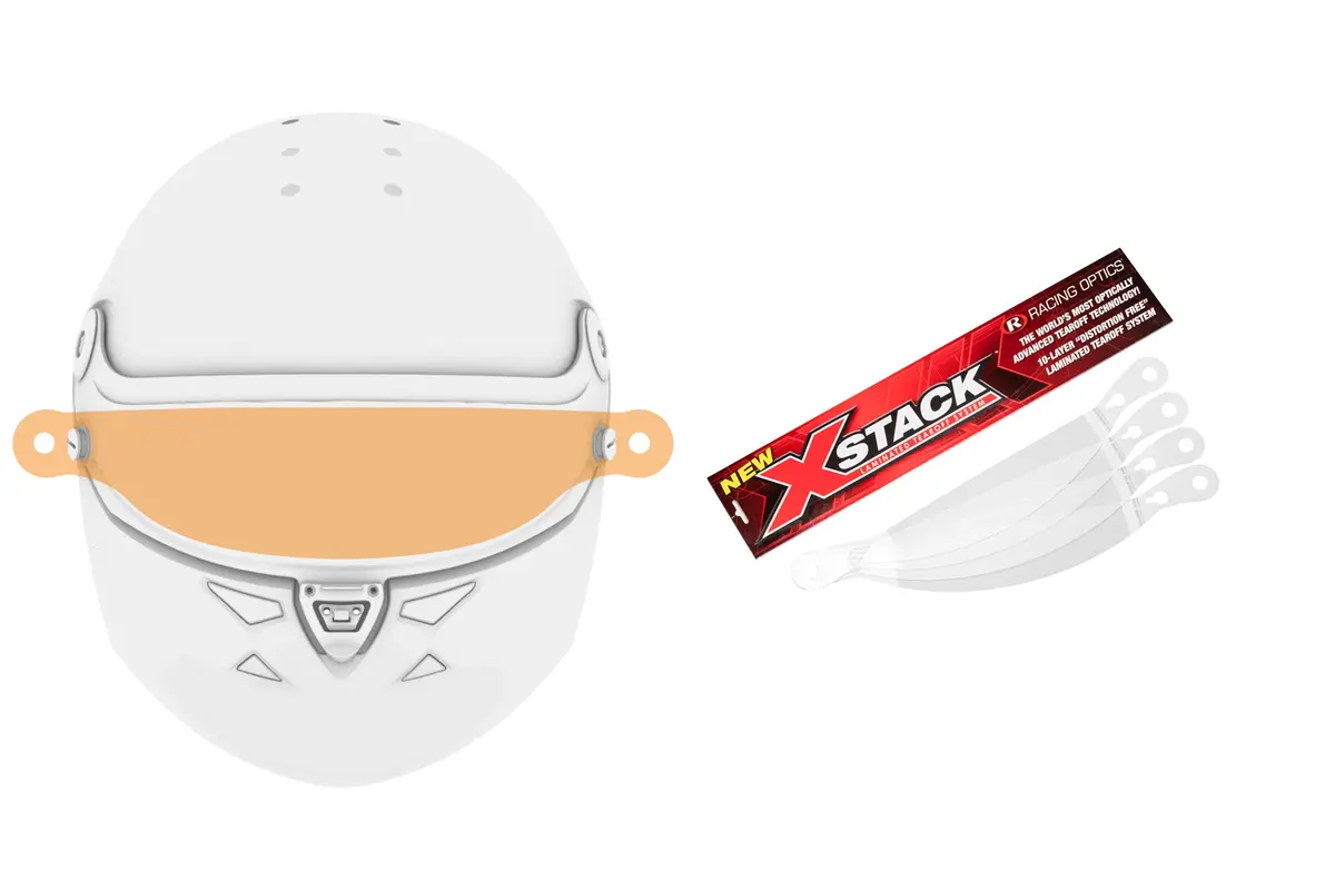 Schuberth Tear Offs, Fits To Clear Zylon & Visor Strip, Clear / 3-Sleeves / 10 Tears Ea. / 2Mil 1