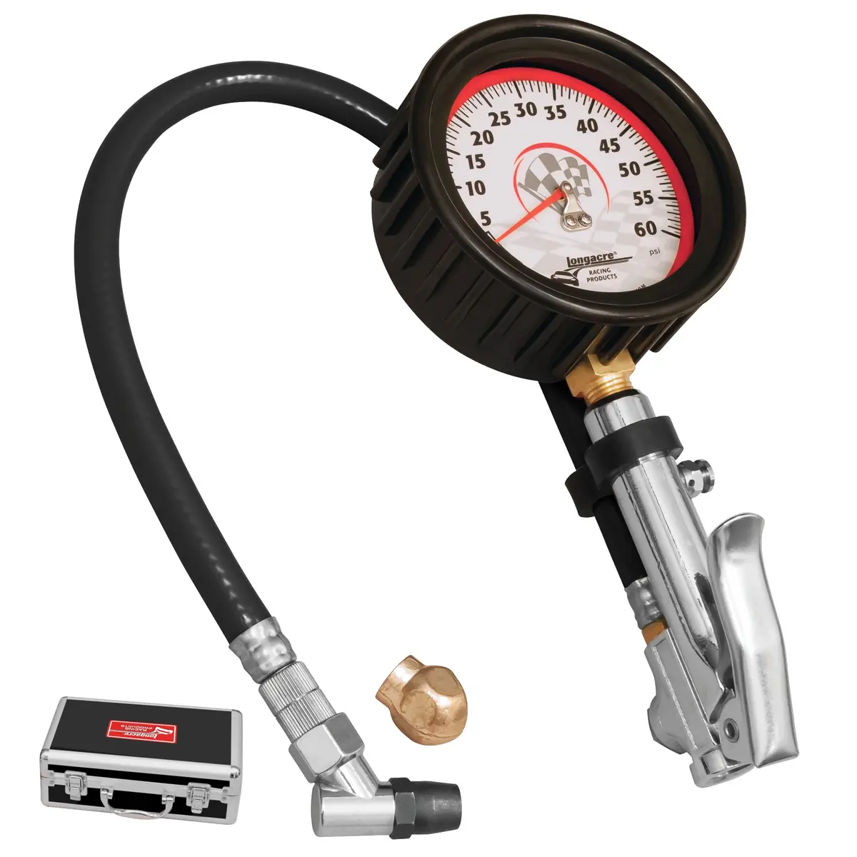 Longacre Magnum 3 ½” Gid Quick Fill Tire Gauge 0-60 Psi 1