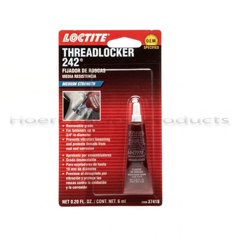 Loctite Threadlocker 242, Medium Strength/Blue, 6 Ml Tube 1