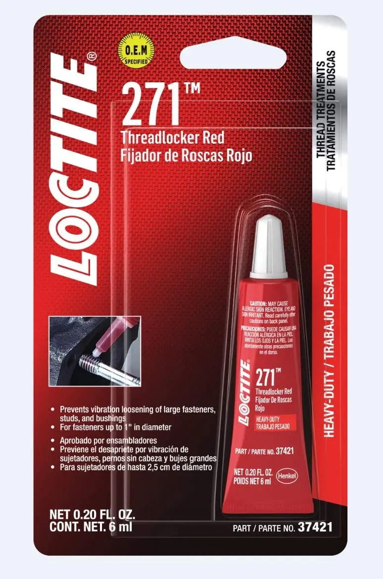 Loctite Threadlocker 271, Heavy Duty/Red, 6 Ml Tube 1