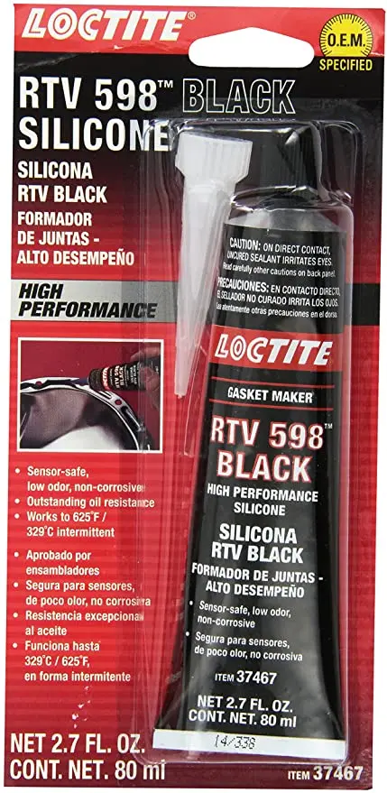 Loctite Rtv 598 Black High Performance Silicone, 80 Ml Tube 1