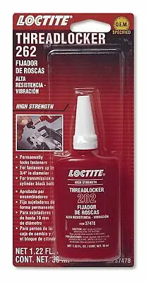 Loctite Threadlocker 262 - High Strength/Red, 36 Ml Bottle 1